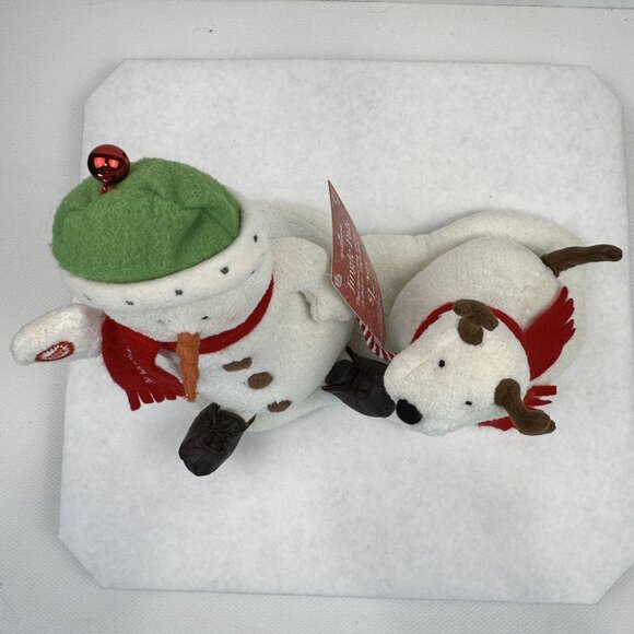 Vintage 2004 Hallmark Jingle Pals Snowman Dog Plush Singing Barking Dancing - Picture 8 of 17